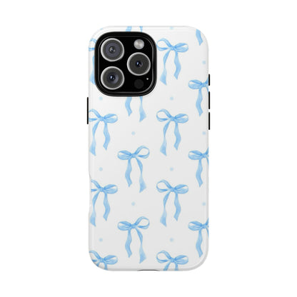 Blue Coquette Bow Phone Case