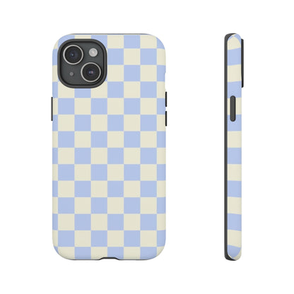 Blue Checkered Durable Tough Phone Case