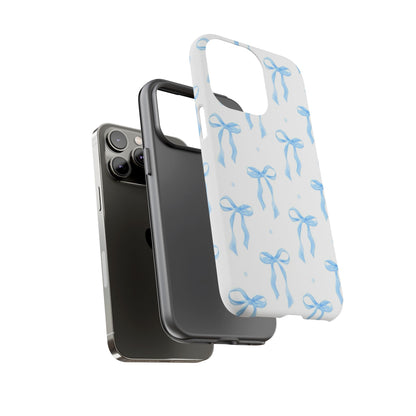 Blue Coquette Bow Phone Case
