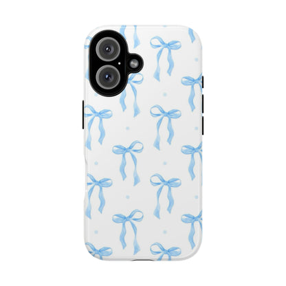 Blue Coquette Bow Phone Case