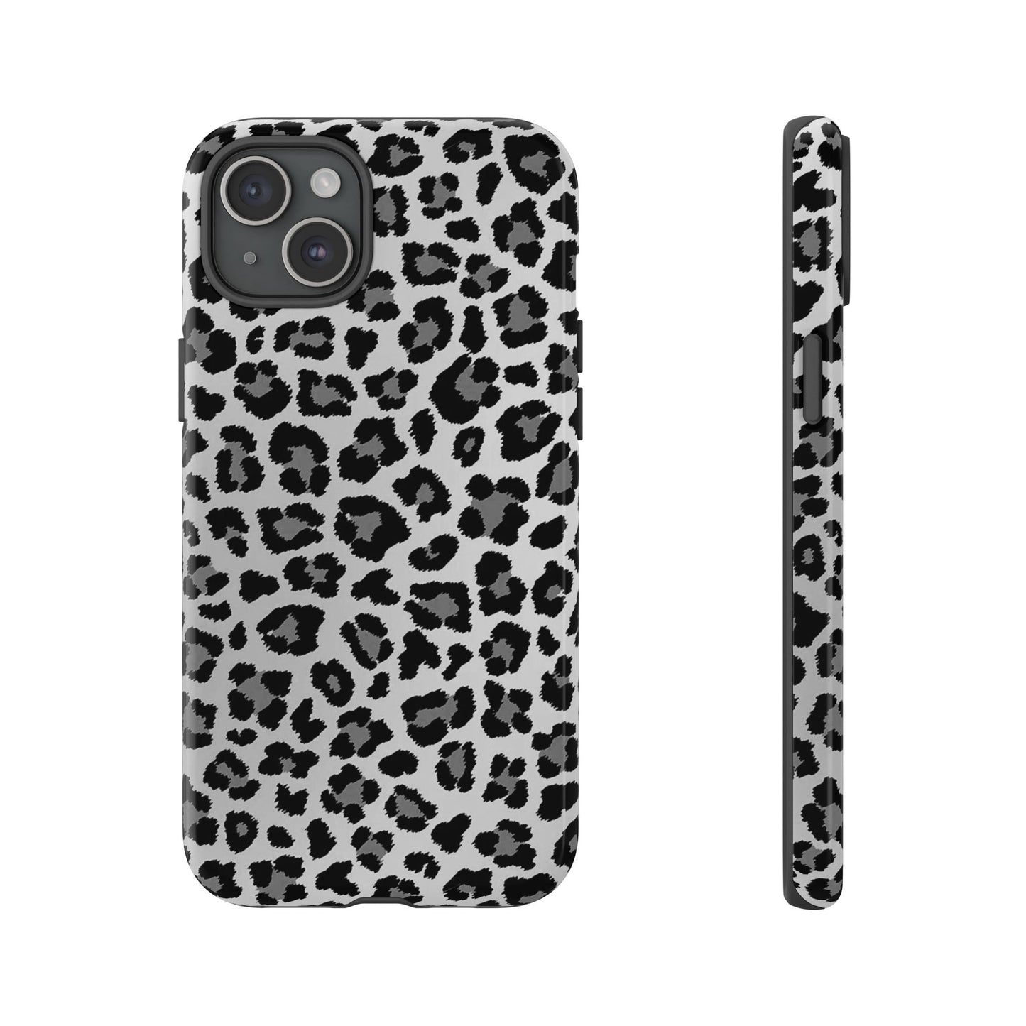 Black and Grey Cheetah Print Phone Case