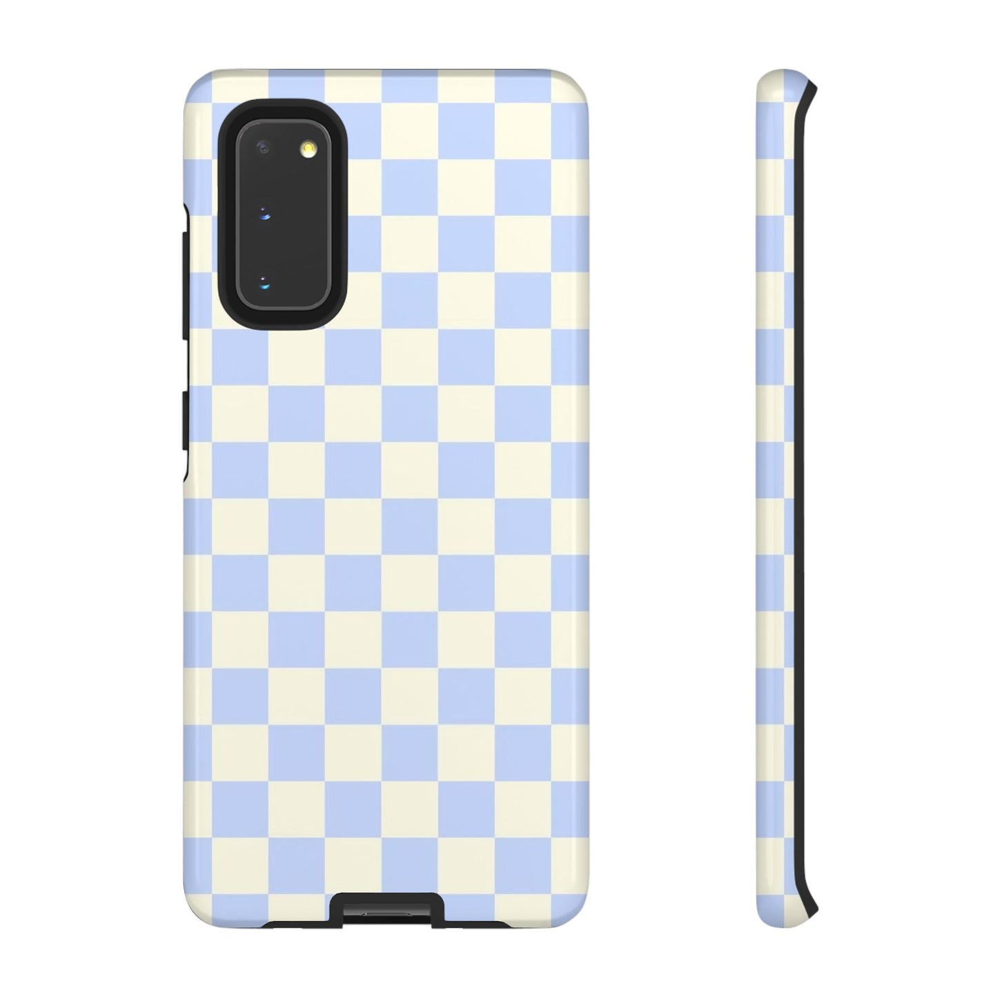 Blue Checkered Durable Tough Phone Case