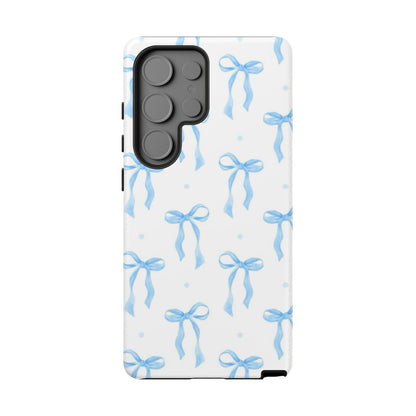 Blue Coquette Bow Phone Case