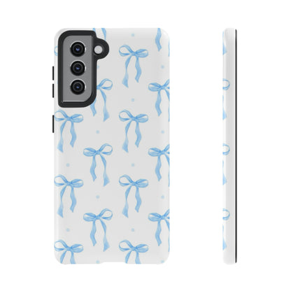 Blue Coquette Bow Phone Case