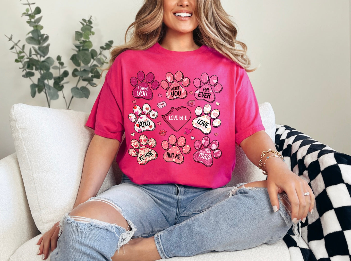 Valentine's Dog Print Shirt