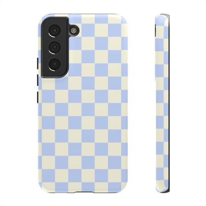 Blue Checkered Durable Tough Phone Case