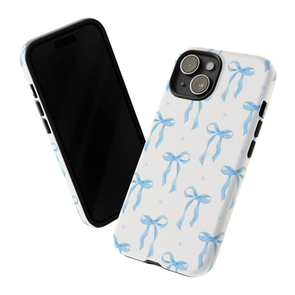 Blue Coquette Bow Phone Case