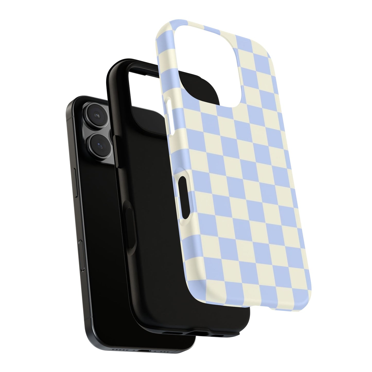 Blue Checkered Durable Tough Phone Case
