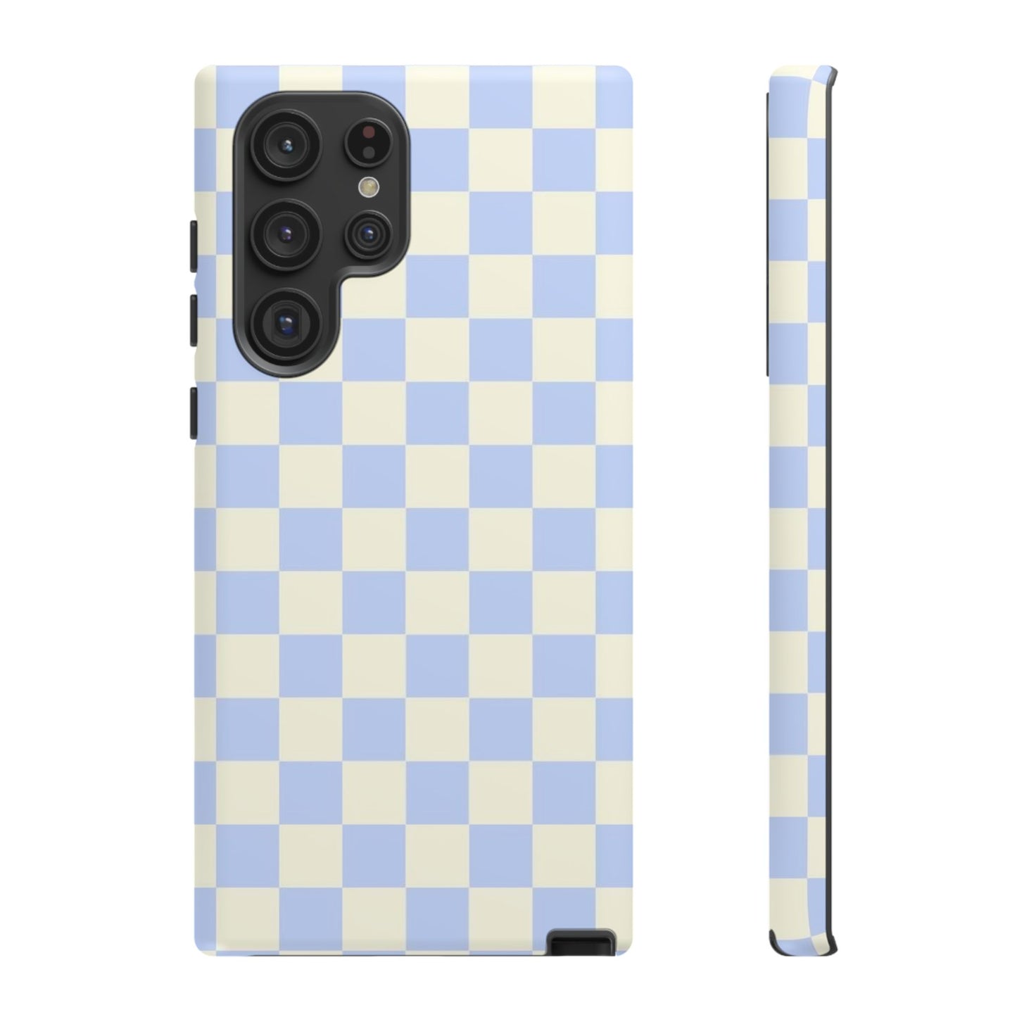 Blue Checkered Durable Tough Phone Case