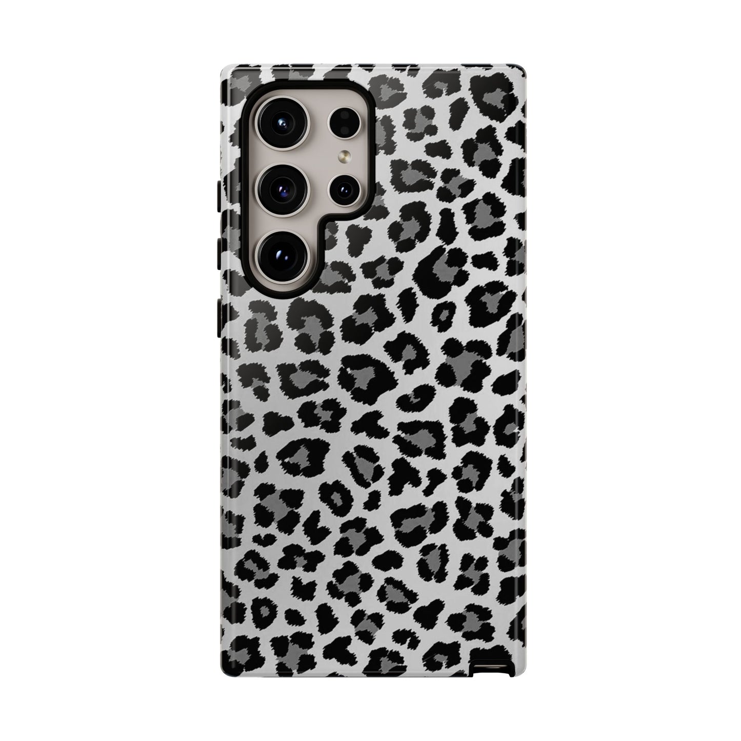 Black and Grey Cheetah Print Phone Case