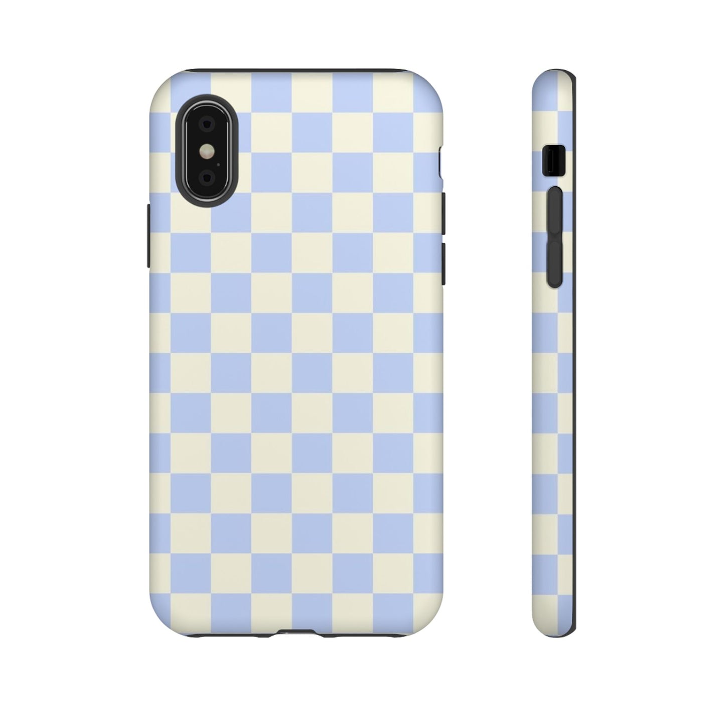 Blue Checkered Durable Tough Phone Case