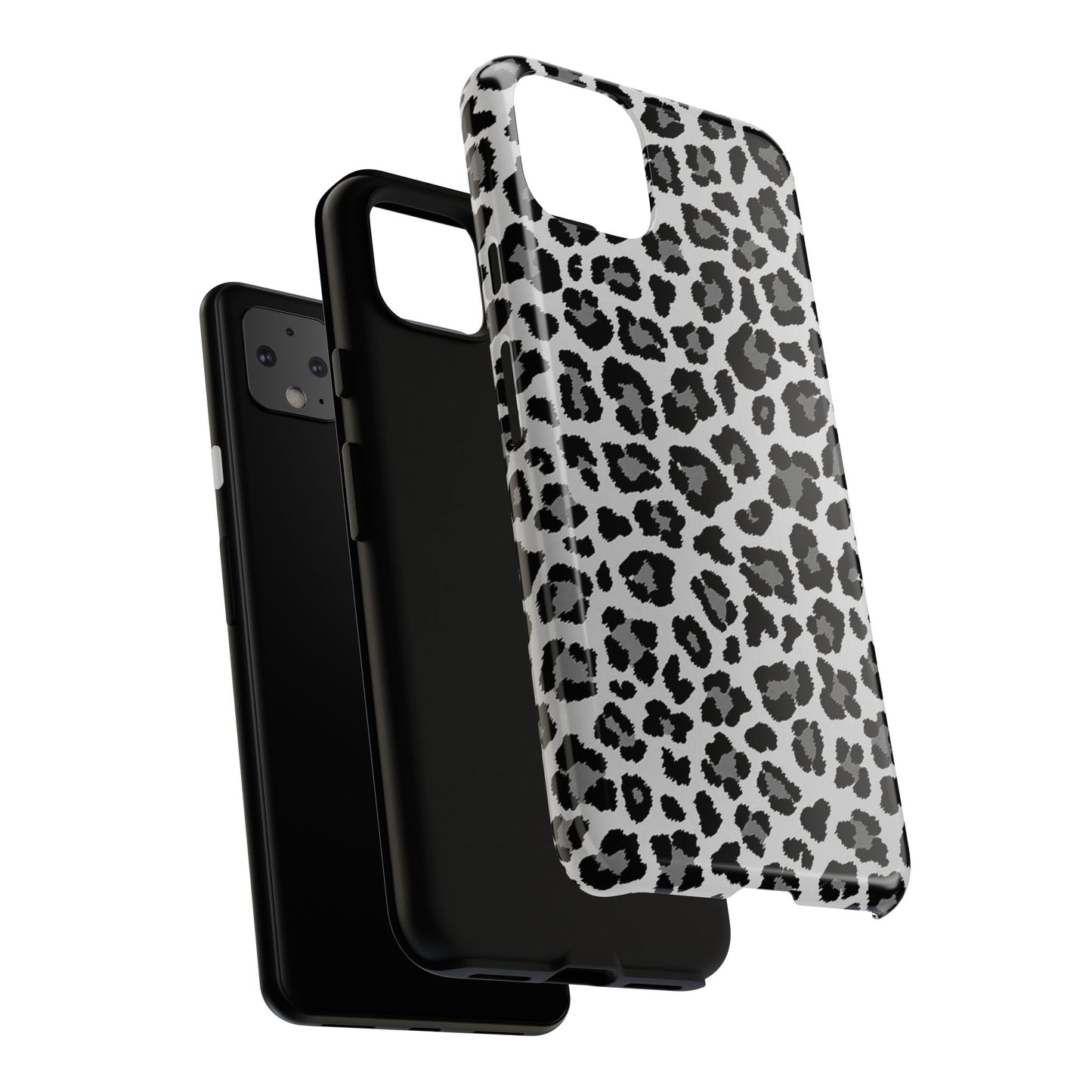Black and Grey Cheetah Print Phone Case