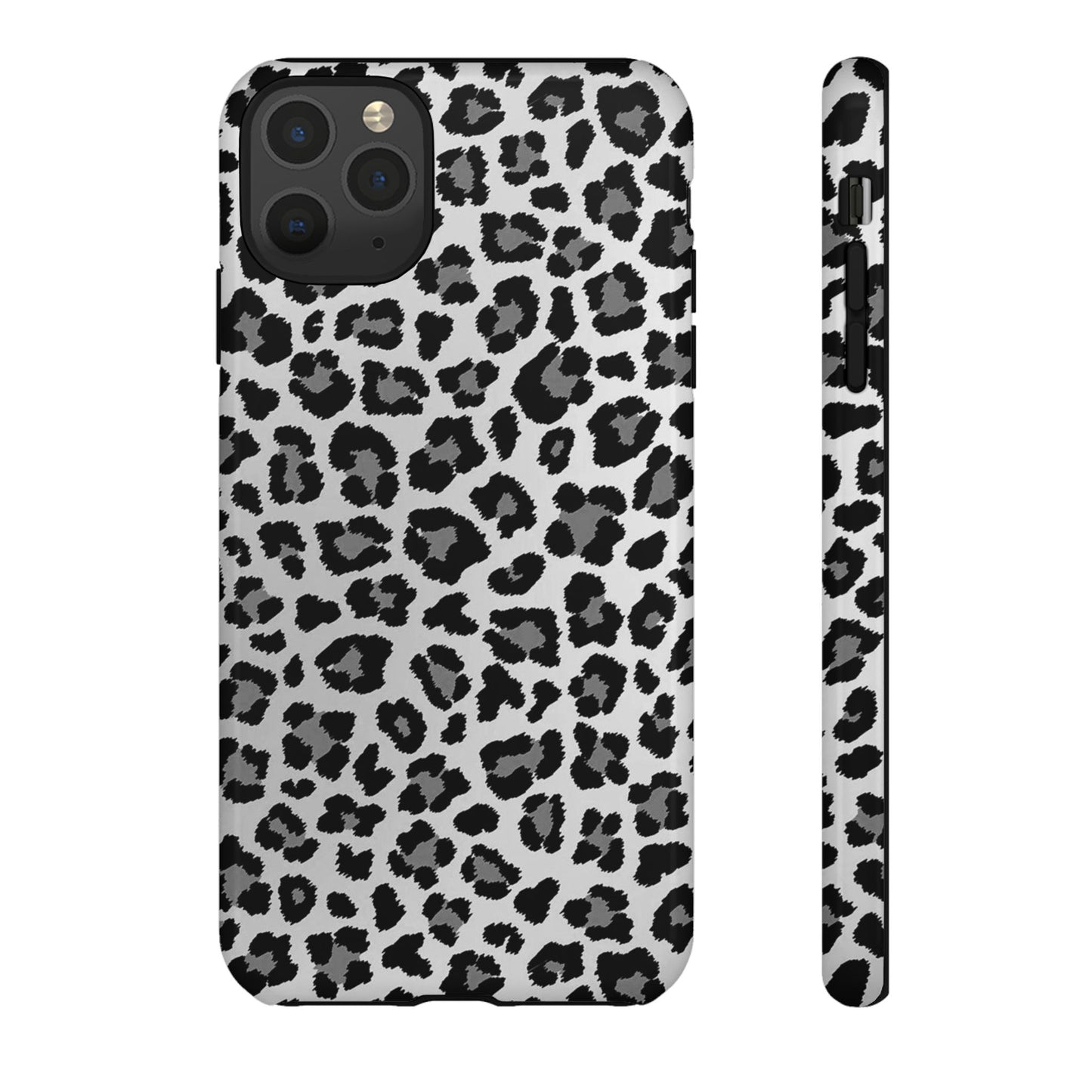Black and Grey Cheetah Print Phone Case