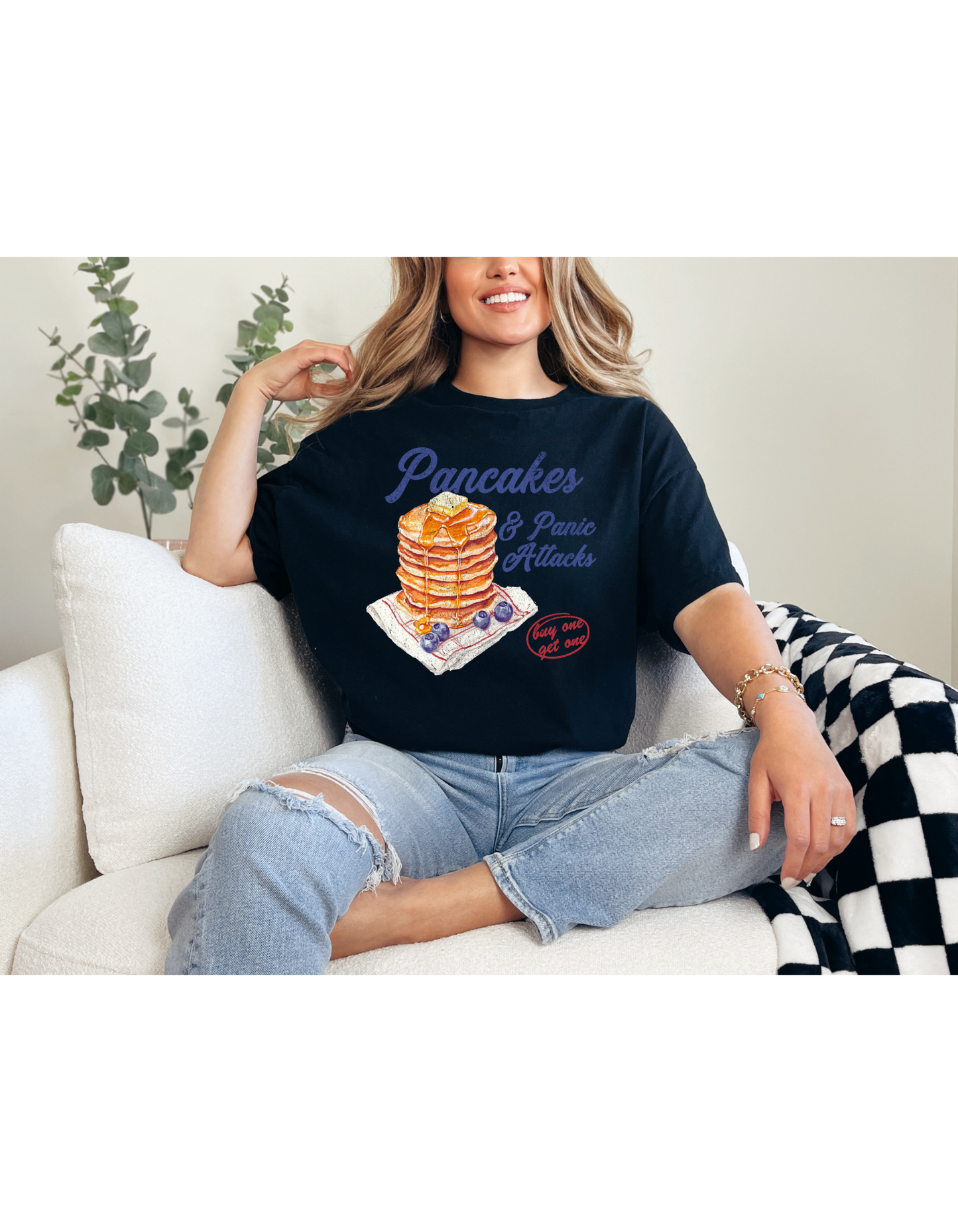 Pancake & Panic Attacks Distress Shirt