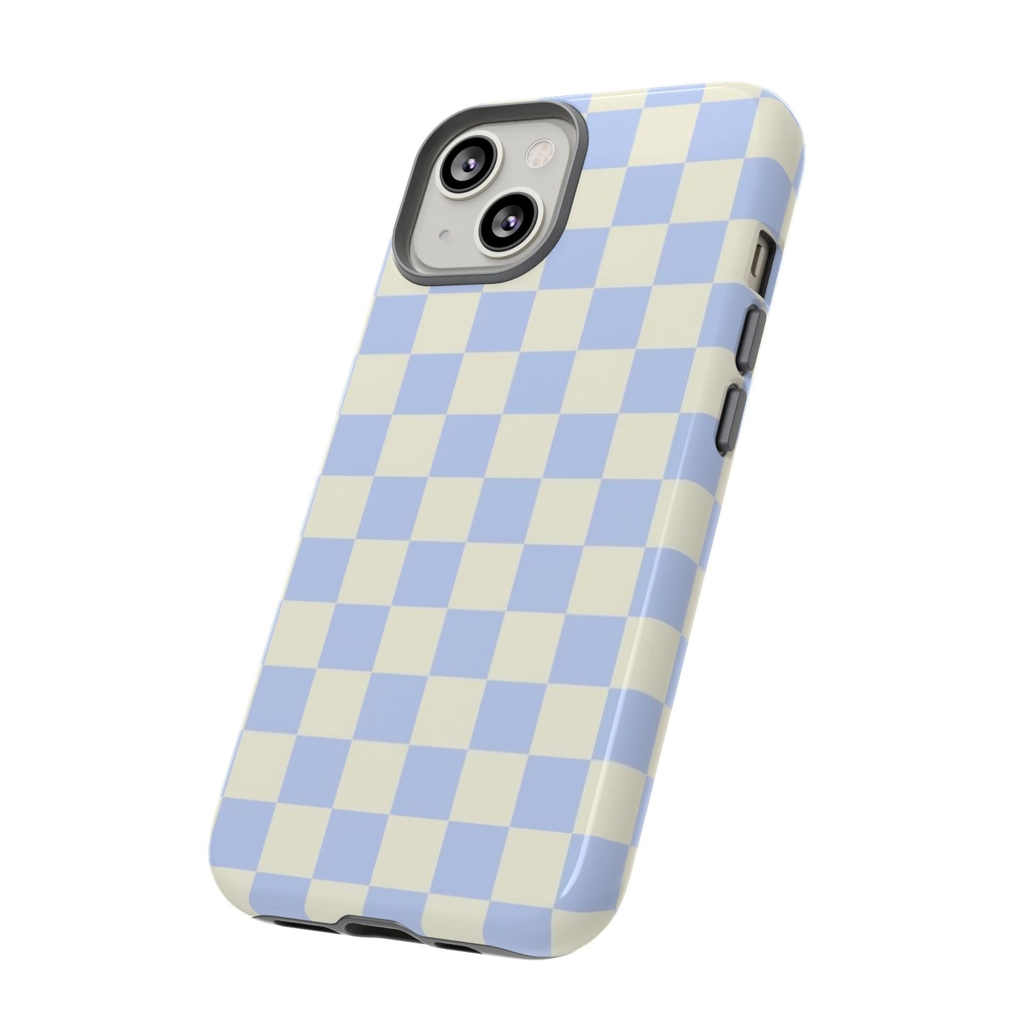 Blue Checkered Durable Tough Phone Case
