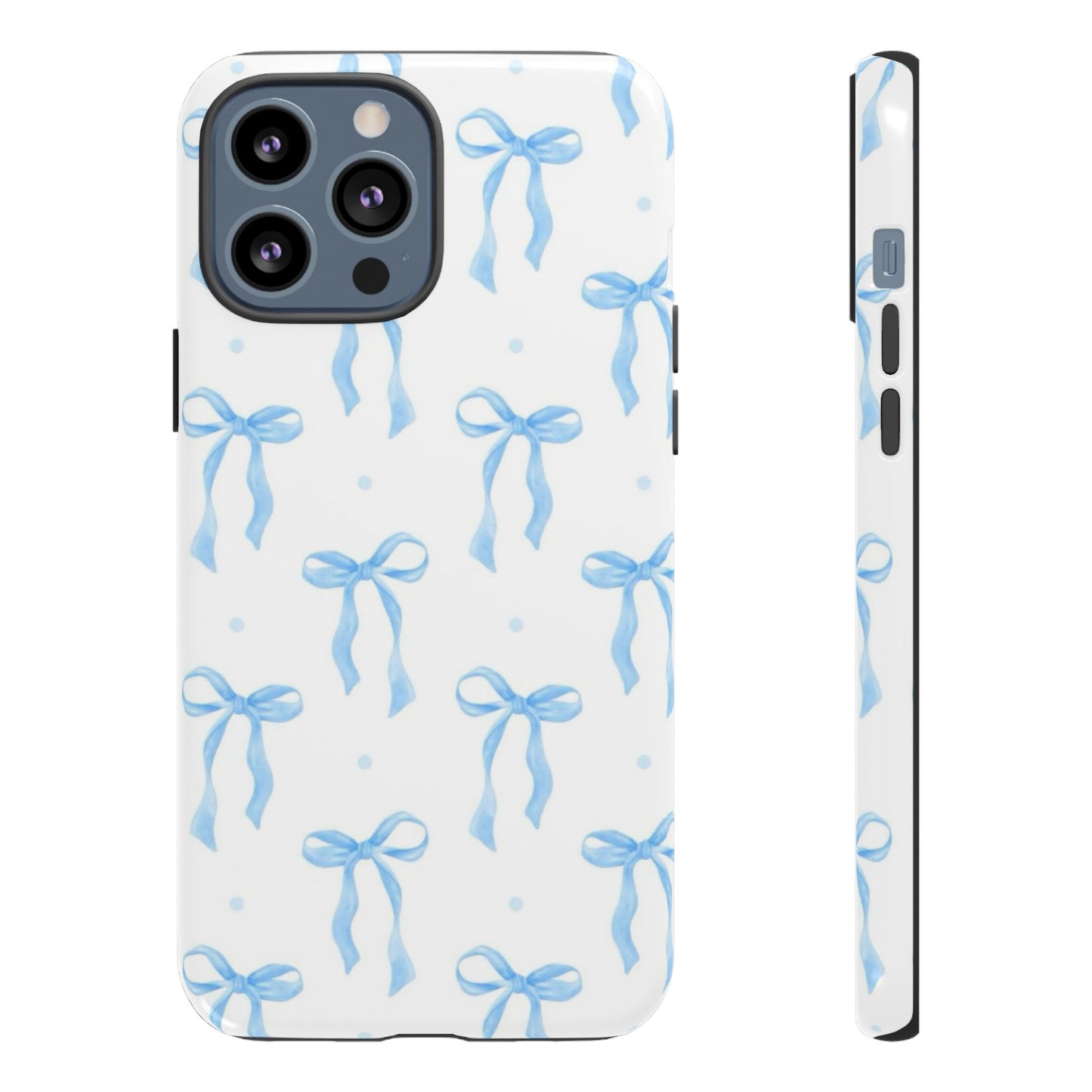 Blue Coquette Bow Phone Case