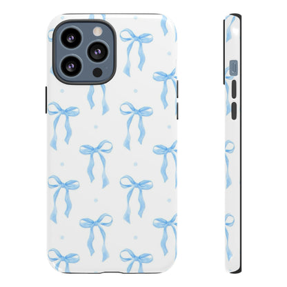 Blue Coquette Bow Phone Case