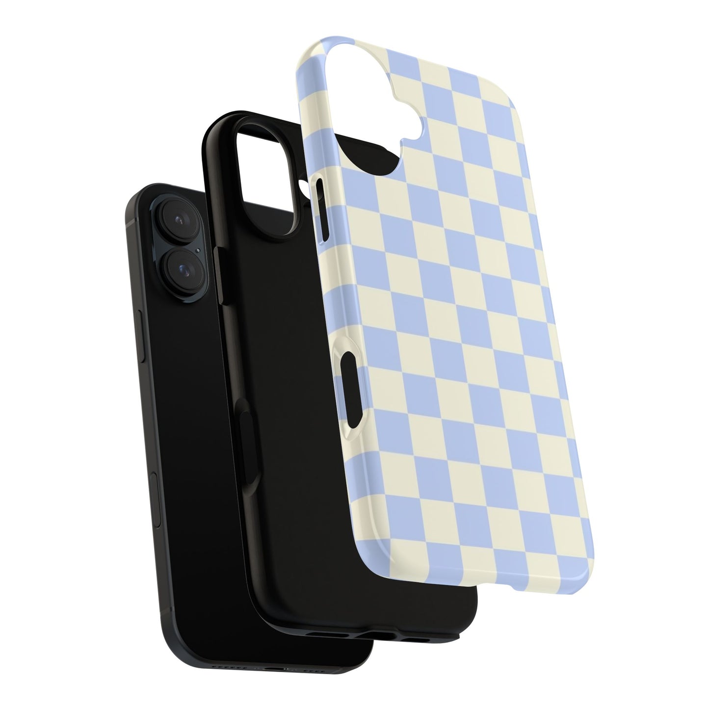 Blue Checkered Durable Tough Phone Case