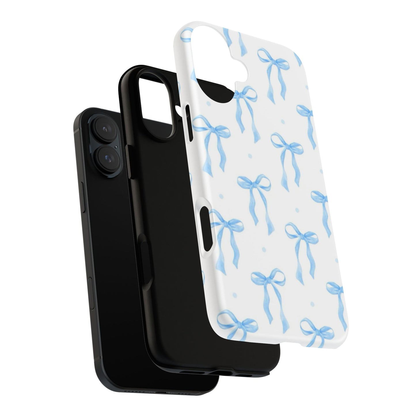 Blue Coquette Bow Phone Case