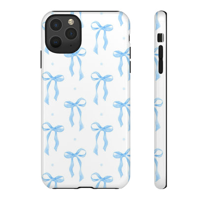 Blue Coquette Bow Phone Case