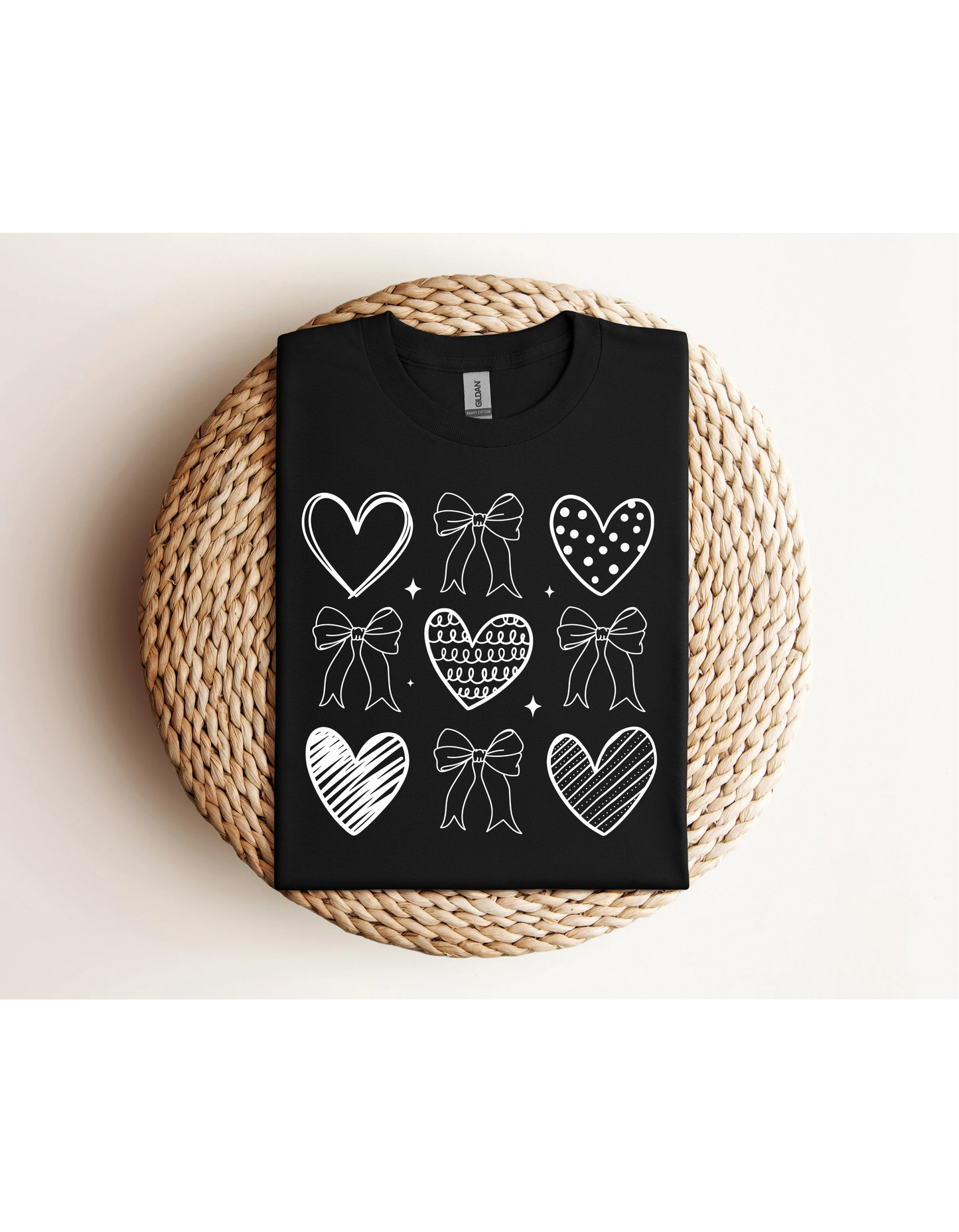 White Hearts Coquette Valentines Shirt