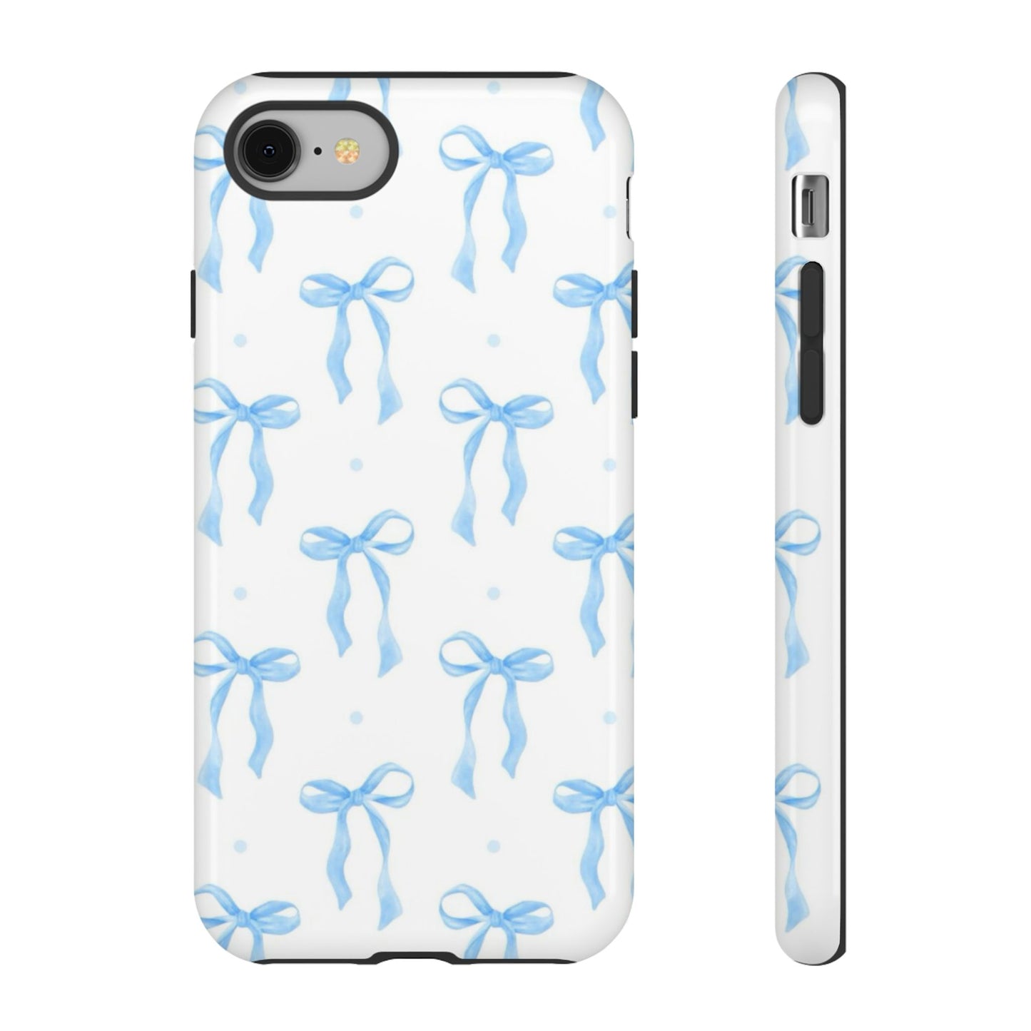 Blue Coquette Bow Phone Case