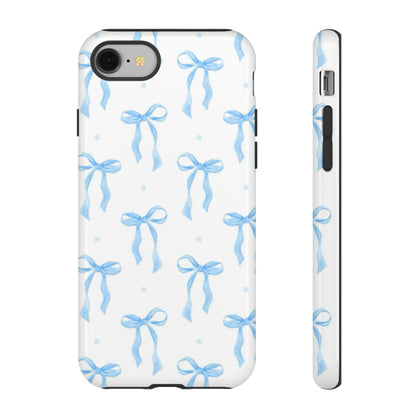 Blue Coquette Bow Phone Case