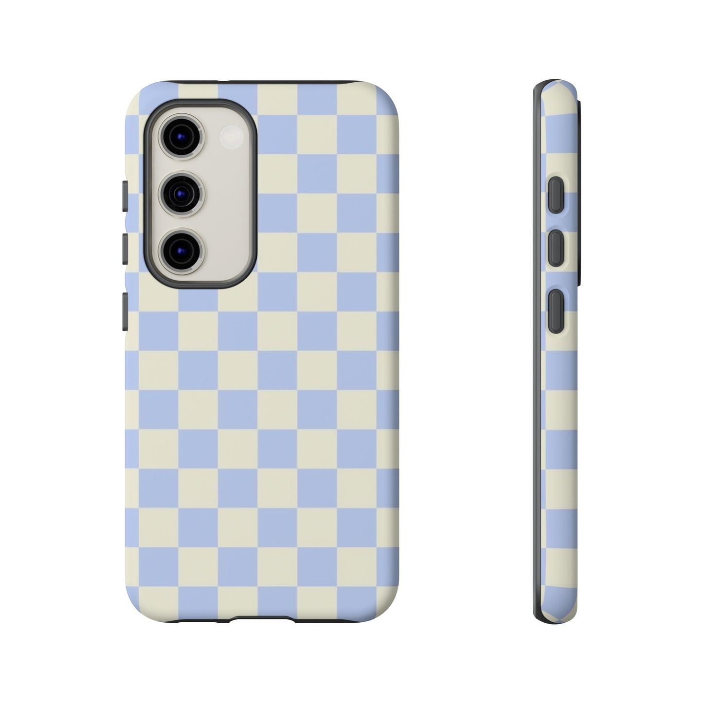 Blue Checkered Durable Tough Phone Case