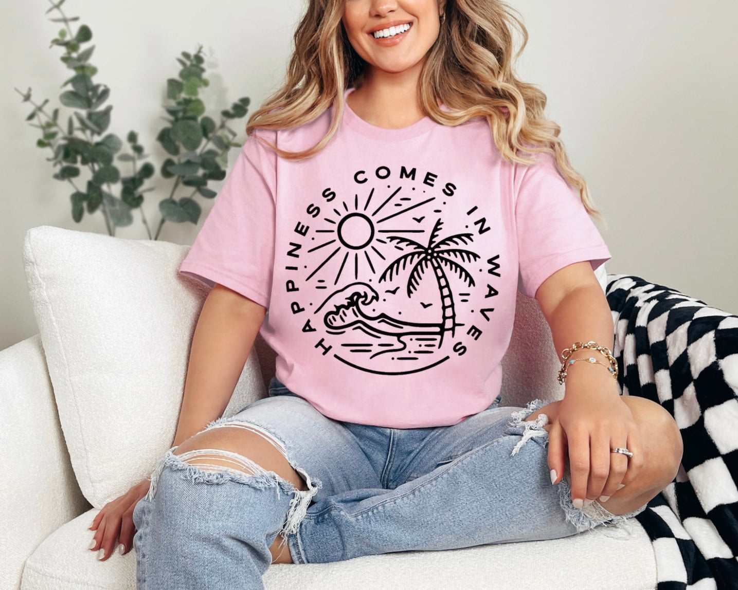 Happiness comes in waves shirt