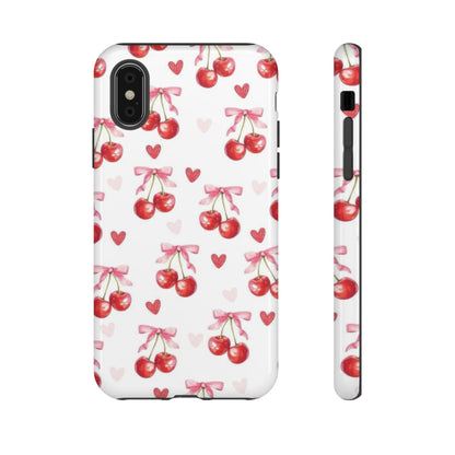 Cherry Coquette Cute Durable Tough Phone Case