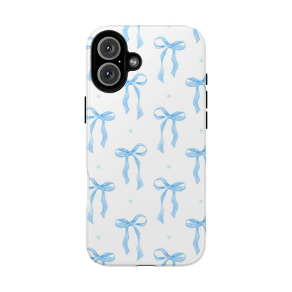 Blue Coquette Bow Phone Case
