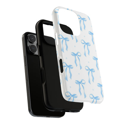 Blue Coquette Bow Phone Case