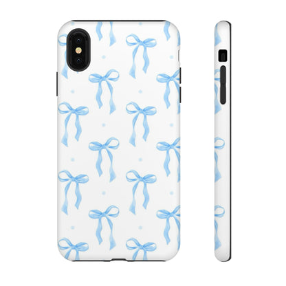 Blue Coquette Bow Phone Case
