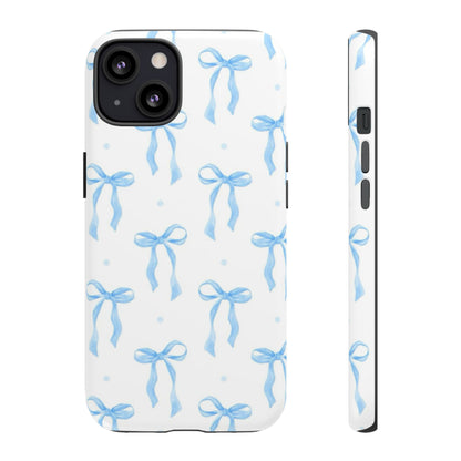 Blue Coquette Bow Phone Case