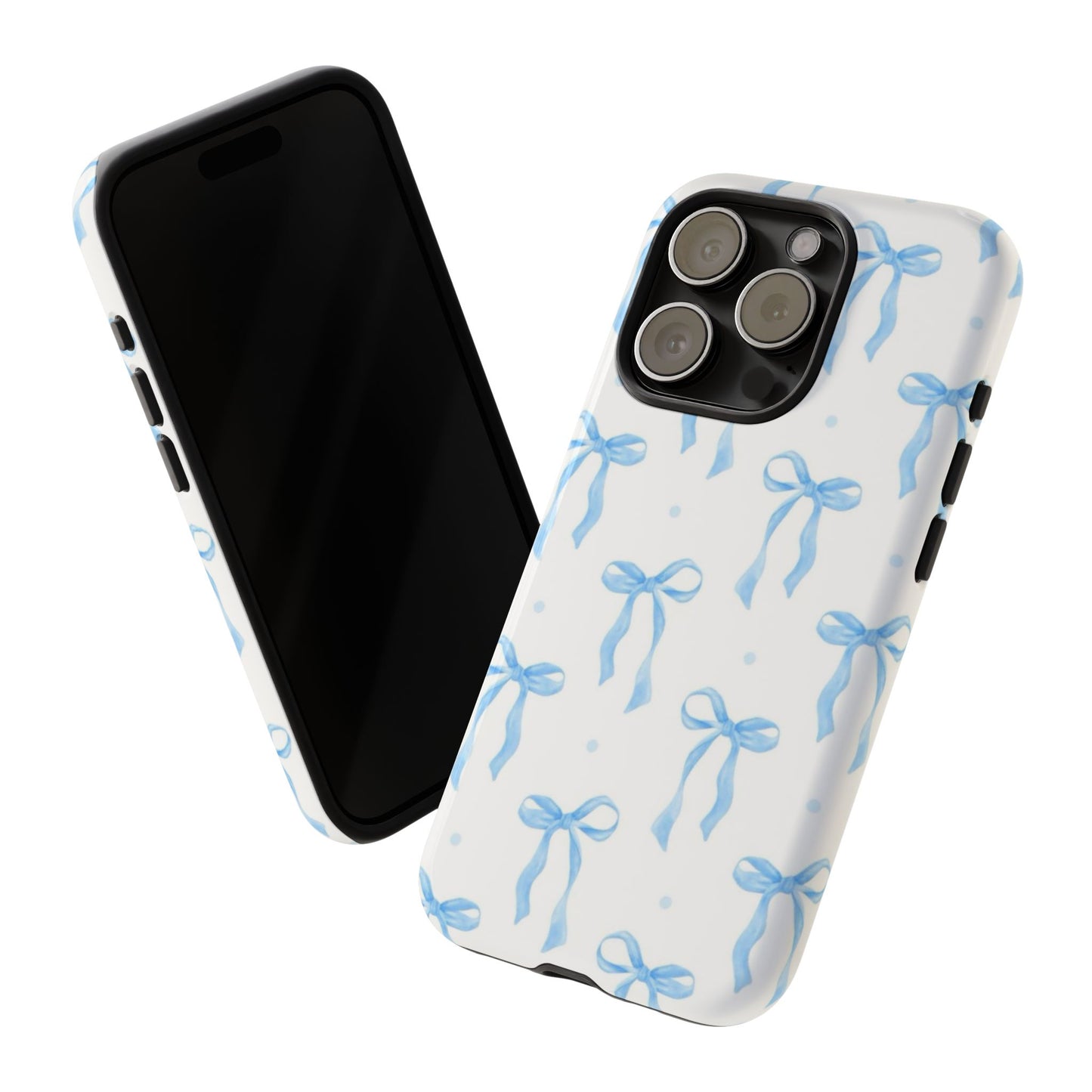 Blue Coquette Bow Phone Case