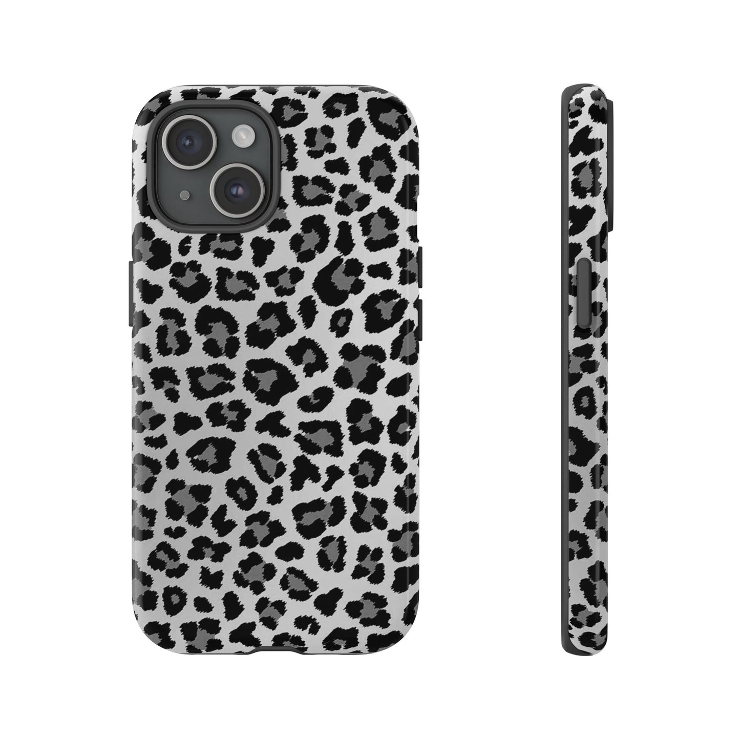 Black and Grey Cheetah Print Phone Case