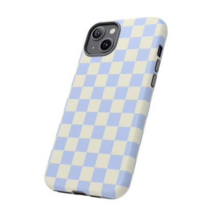 Blue Checkered Durable Tough Phone Case