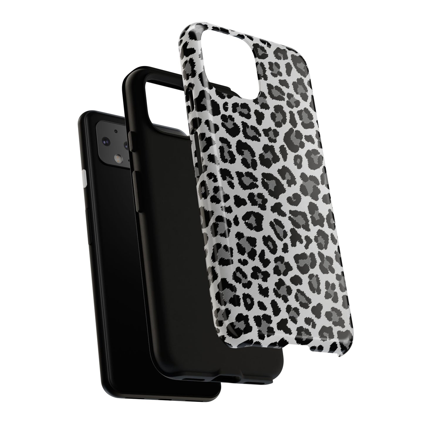 Black and Grey Cheetah Print Phone Case