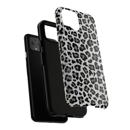 Black and Grey Cheetah Print Phone Case