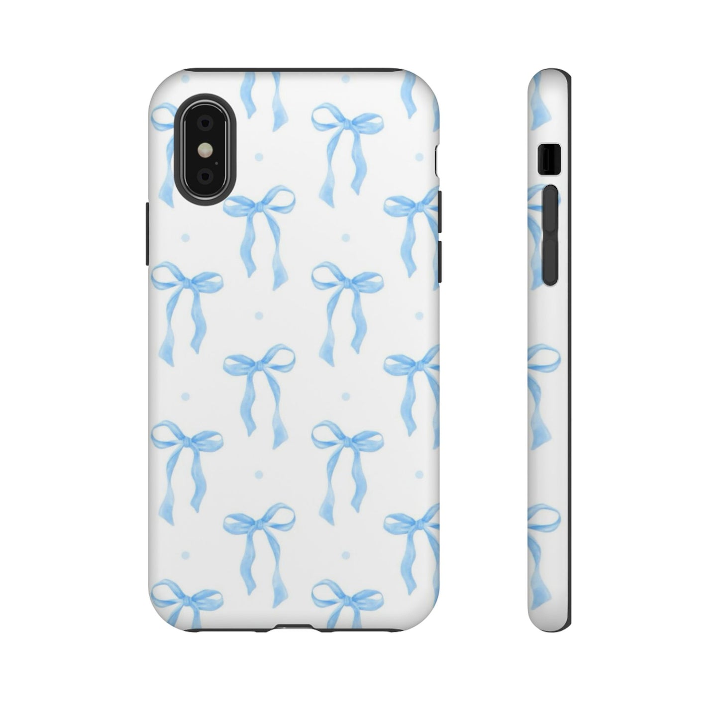 Blue Coquette Bow Phone Case