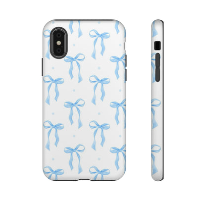 Blue Coquette Bow Phone Case