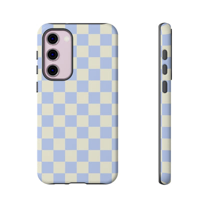 Blue Checkered Durable Tough Phone Case