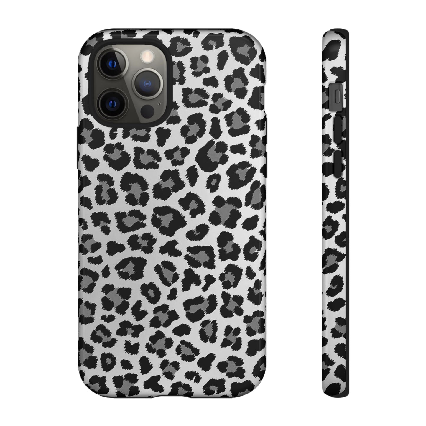 Black and Grey Cheetah Print Phone Case