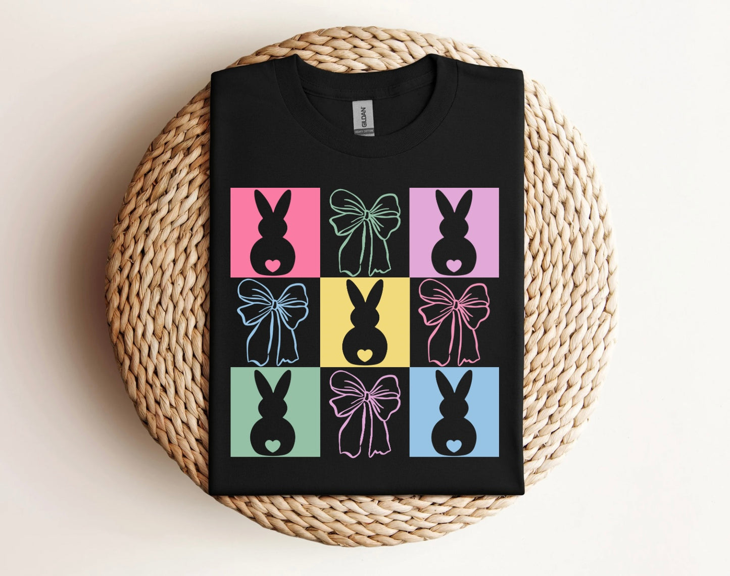 Easter Bunny Checkered Bow Shirt