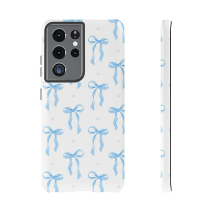 Blue Coquette Bow Phone Case
