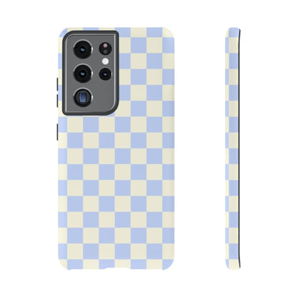 Blue Checkered Durable Tough Phone Case