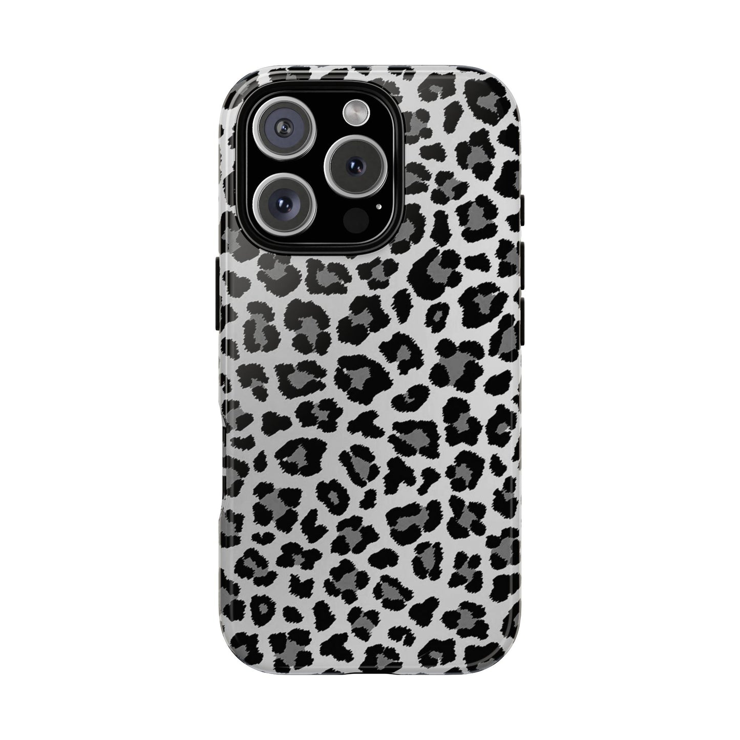 Black and Grey Cheetah Print Phone Case