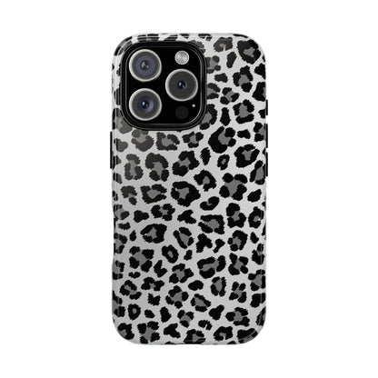Black and Grey Cheetah Print Phone Case