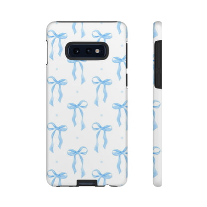 Blue Coquette Bow Phone Case