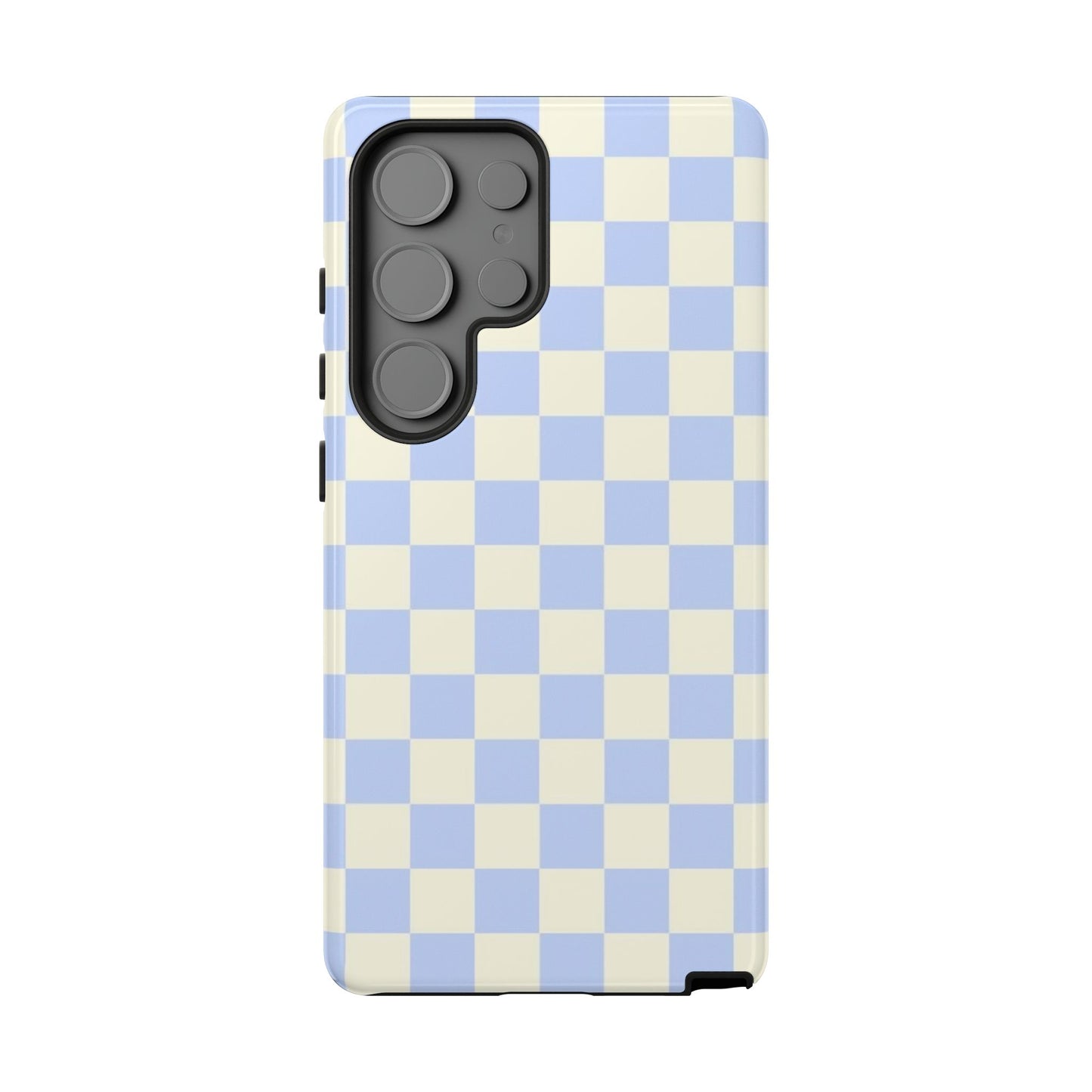 Blue Checkered Durable Tough Phone Case